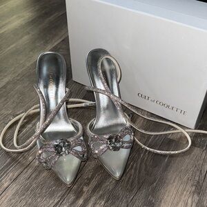 Silver Rhinstone clear  Women's Shoes